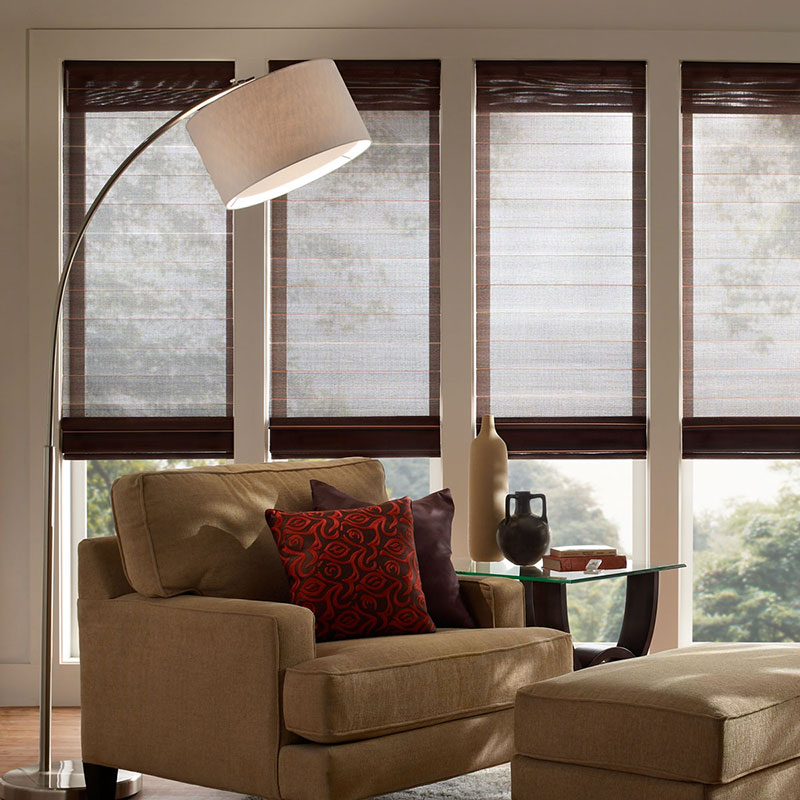 Lutron Roman shades